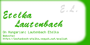 etelka lautenbach business card
